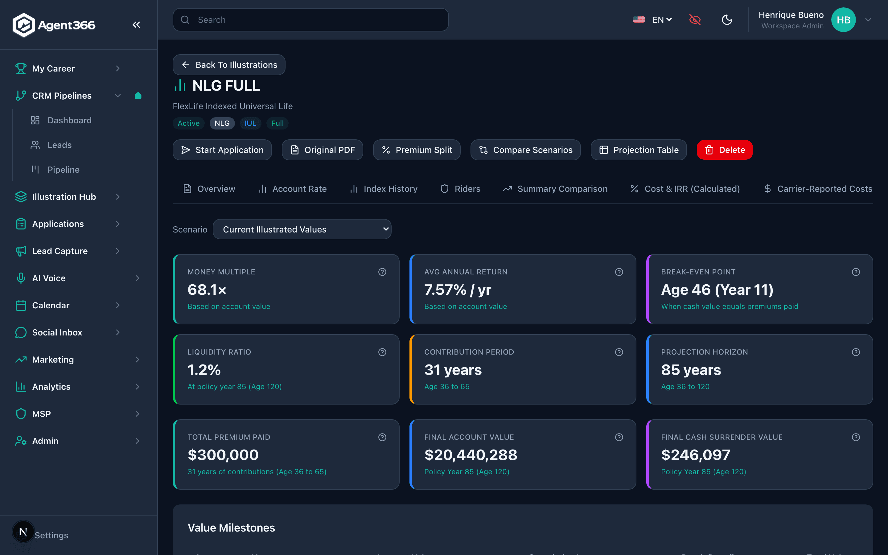 Illustration Hub dashboard